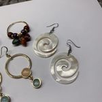 Lot Of 3 Costume Earrings Pierced Dangle / Hoop Mix Photo 2