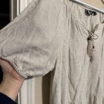 Mlle Gabrielle  Dress Womens XL Tiered Cream Beige Fairy Babydoll Boho Mini Photo 4