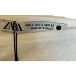 ZARA Women Top Semi Sheer Layered Boatneck Long Sleeve White Cotton Small NWT Photo 4