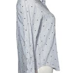 Rails Taylor Flocked Striped Collared Button Down Moon Stars Blue White Small Photo 4