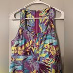 Title Nine  Tennis Dress Women's 8 Purple Palm Tropical Photo 3