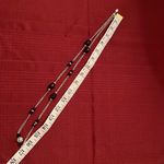 CHAPS āDoubleāchainĀ silverā&āblackābeadedānecklaceāEUC Photo 6