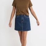 Madewell Curvy Denim High-Waist Straight Mini Skirt in Sunberry Wash Size 33 Photo 0