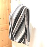 New York & Company Black and White Striped Blouse Photo 1