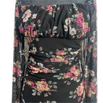Lulus  Size Medium  Top Blouse Long Sleeve Floral Ruched Photo 1