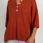 Baltic Born Maddock Knit Top Rust Thermal Size L Photo 0