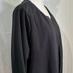 Zenobia  Black Lace Up Back Open Front Blazer Jacket Women's Plus Size 3XL Photo 3