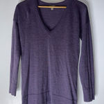 J Jill Italian Merino Wool Purple V Neck Merino Wool Sweater Small Photo 0