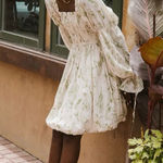 Bohme  Blakely Floral Smocked Mini dress whimsical bohemian Photo 0