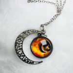 SILVER Color Space Galaxy Planet Sun Necklace for Women Photo 4