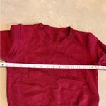 SheIn  Burgundy Crop Top Sweater Photo 6