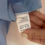 Blue smocked bust peplum babydoll tank large Photo 3