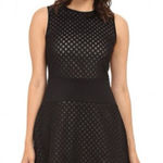 Shoshanna NWT  Rio Dress Black Sleeveless A-Line Lined Laser Cut Scuba Size 8 Photo 0