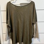 Free People  Green Star Henley Top Photo 1