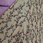 Sundance BUTTER YELLOW PLEATED RED BLUE FLORAL PRINTED HI LOW POPOVER BLOUSE M Photo 3