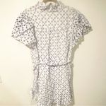 Alexis  x Target‎ Plus Size 2X White and Blue Eyelet Tulip Sleeve Shirt Dress Photo 5