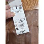 Piombo Brown Faux Leather Mini Skirt US 12 NEW Photo 2