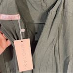 Who I Am cowl neck relaxed jumpsuit crisscross back olive green Size 10 Photo 3