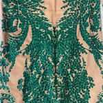 Green Sexy Jeweled Bodycon Costume Dress Size L Photo 3