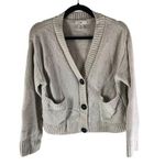 H&M  Womens Cardigan Sweater Chunky Knit Wool Blend Beige XS Photo 0