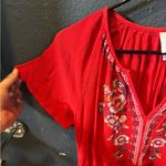 Knox Rose  Red Embellished Short Sleeve Dress Photo 1