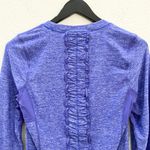 Lululemon Run:Dash Static Long Sleeve Wish Blue Ruffled Back Workout Top Size 6 Photo 7
