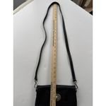 Halogen Shoulder Bag LEATHER Black Crossbody removable strap turn lock Photo 10