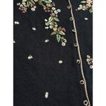 Tiara International Cardigan Sweater Sz L Embroidered Button Floral Sequin 2002 Photo 6