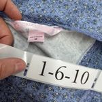 Victoria's Secret Dress Womens Medium Blue Floral Maxi Slit Lace Trim Y2K Photo 3