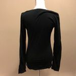 Pookie & Sebastian  V Neck Black Longsleeve Shirt Photo 3