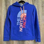 The North Face  Blue Purple Pastel Logo Pullover Hoodie XS Photo 0