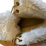 Timberland  Leather Glitter Fur Tan Brown Boots Size 8 Women's Lace Up Casual Photo 8