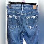 American Eagle Sz 6 Denim Stretch Mom-Jean Style Cotton Hole Distressed Jeans Photo 7