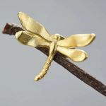 Artisan  Handmade 925 Silver Gold Dragonfly - The Hermosa Dainty Earrings Photo 6