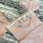 House Of CB Tallulah Blush Puff Sleeve Midi Dress Size Medium Photo 13