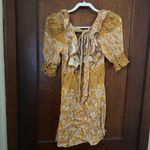 Free People  Lucie Mini Dress Antique Coin Yellow Gold Photo 3