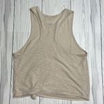Zella  Tie Front Slub Racerback Tank Oatmeal size small Photo 3