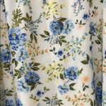 Sugar Lips  Blue and Green Puff Sleeve Long Sleeve Blouse Photo 4