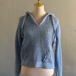 No Boundaries  Cable Knit Hoodie | Size: M | Light Blue Photo 1