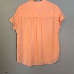 Anthropologie Cloth & Stone Peach Short Flutter Sleeve Button Down Photo 5
