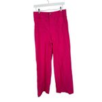 Maeve Anthropologie The Colette Crop Wide Leg Pants Pink Linen Blend Womens 30 Photo 1