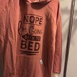 Hooded Long Sleeve Sleep Shirt Pink Size M Photo 1