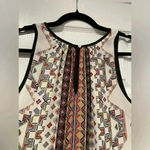 Daniel Rainn  Flowy Layered Earth Tone Aztec Print Sleeveles Blouse Button Size S Photo 13