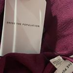 Dress the Population NWT Dress‎ the Population Alondra Bubble Hem
Blouson Top Midi Dress in Burgundy Photo 4