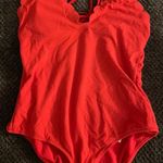 Jessica Simpson Red One Piece Bathing Suit Photo 0