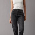 American Eagle [ Outfitters] Washed Black High Rise Tapered Stretch Mom Jeans 6 Photo 10