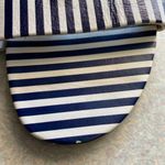 Boden White Navy Striped Sienna Leather Boating Coastal Grandma Nautical… Size 7 Photo 3