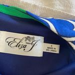 Eliza J NWT  Bahama Blue Floral Dress size 6 97% cotton Photo 11