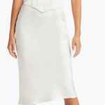 House Of CB  Strapless Satin Corset Dress in Ivory Size Extra Small Knee Length Photo 0