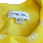 Calvin Klein Yellow Floral Print Sheath Dress Sunflower Sleeveless Size 12 Women Photo 9
